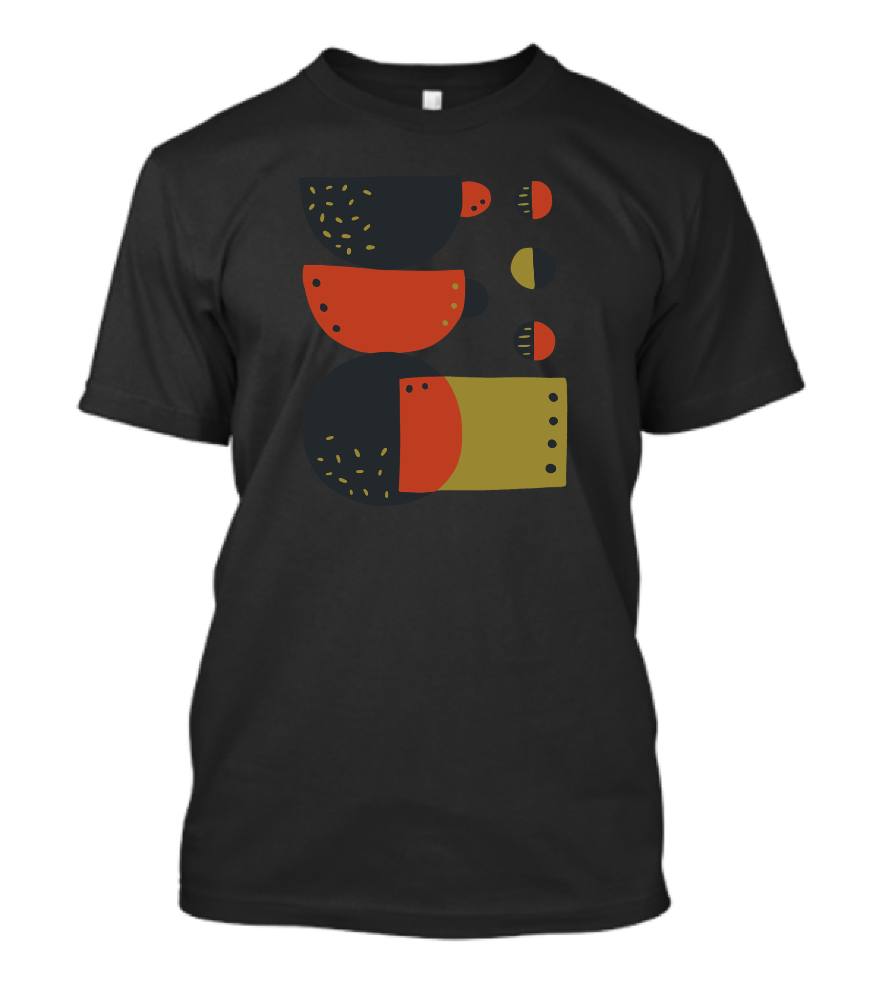Coffee Cups And Abstract Shapes T-Shirt