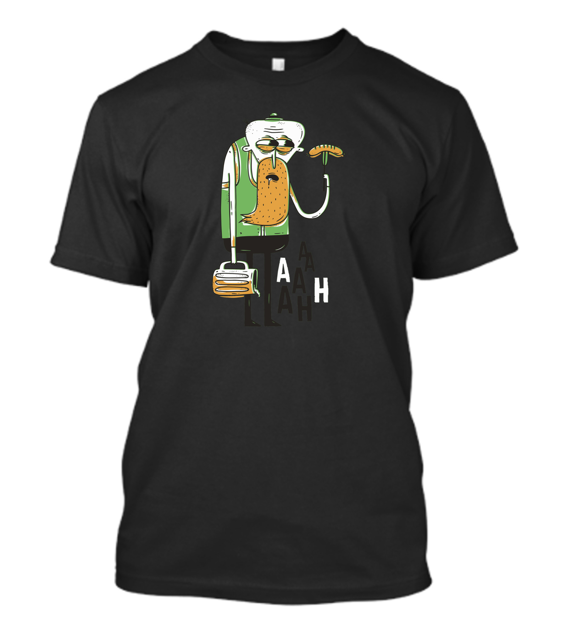 Creepy Oktoberfest Ah Sausage Bearded Man T-Shirt