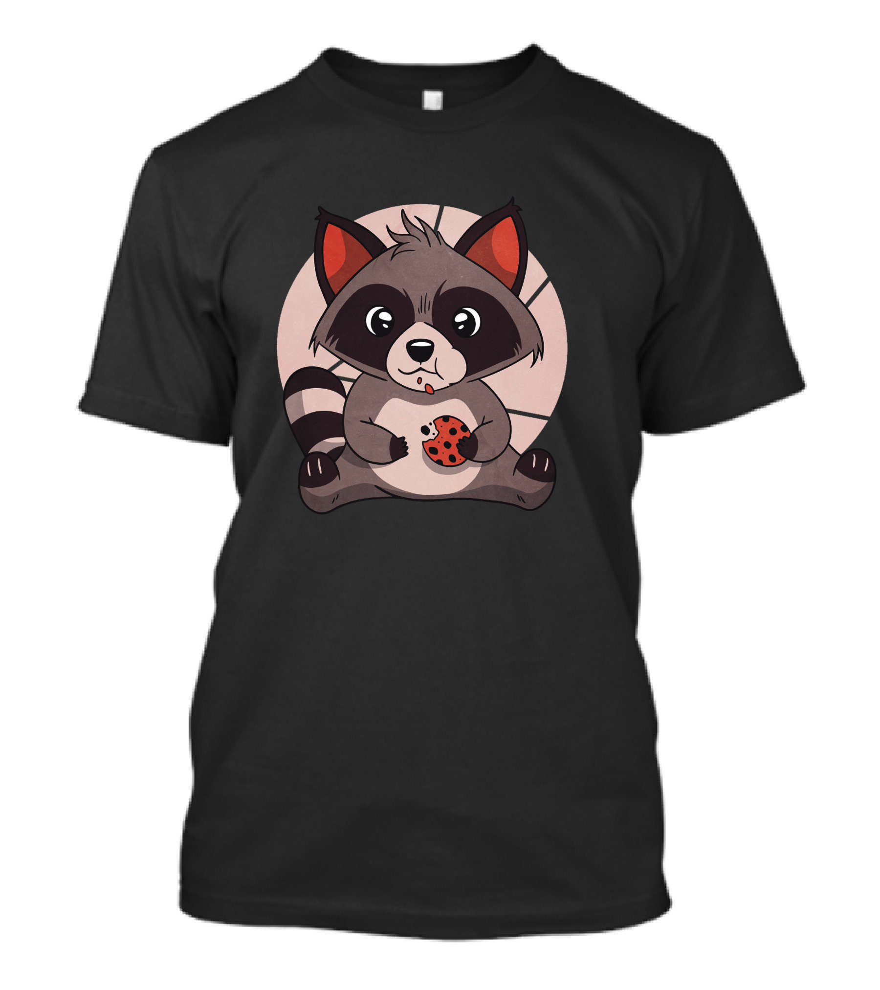 Cute Raccoon Cookie Eating Delightful Snack T-Shirt