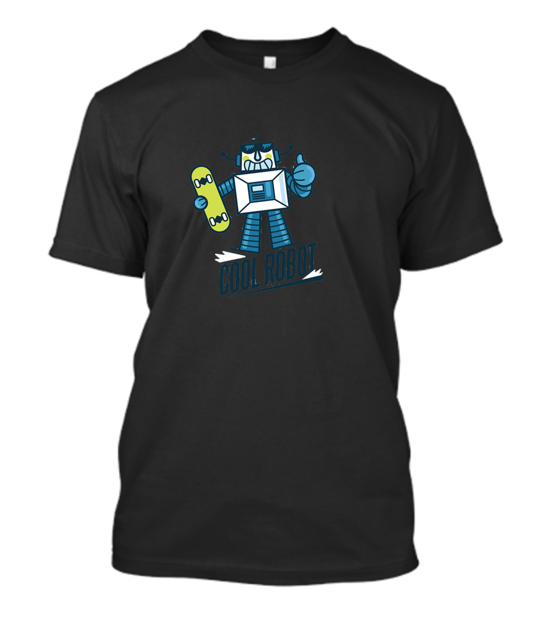Cool Robot Skateboard Thumbs Up T-Shirt