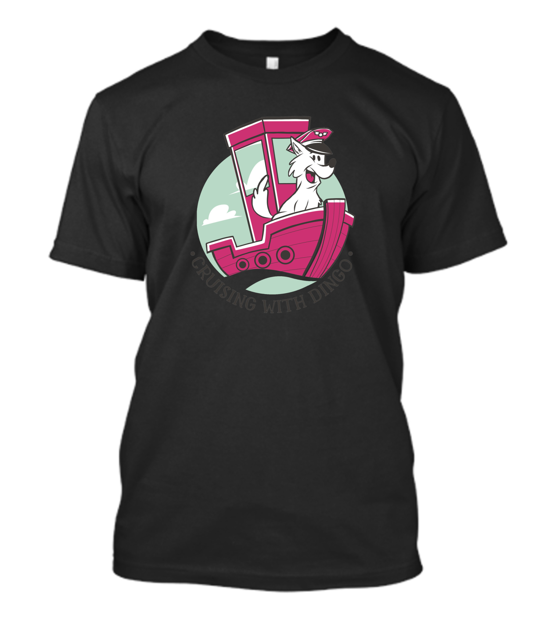 CRUISING WITH DINGO Dog Captain T-Shirt