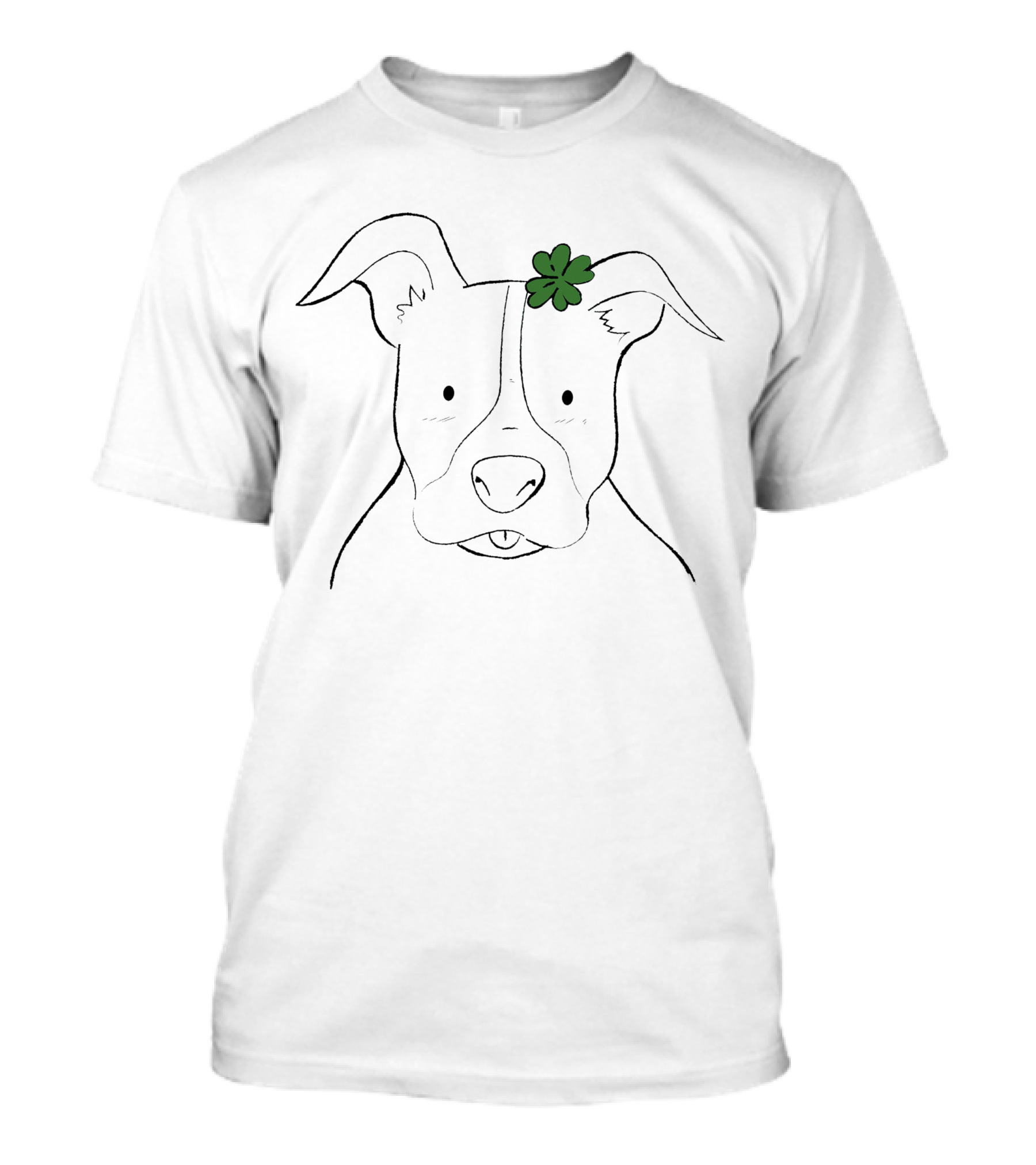 Pitbull Doodle With Shamrock T-Shirt