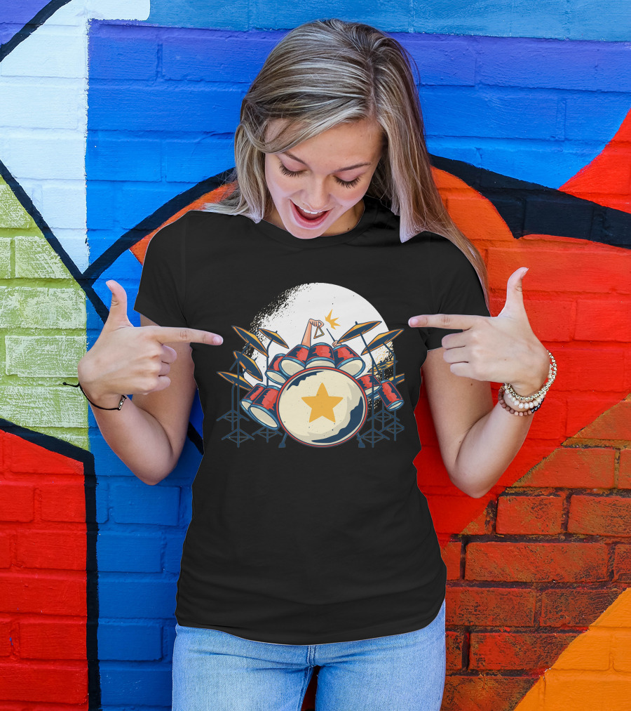 Drums Star Moon Burst T-Shirt
