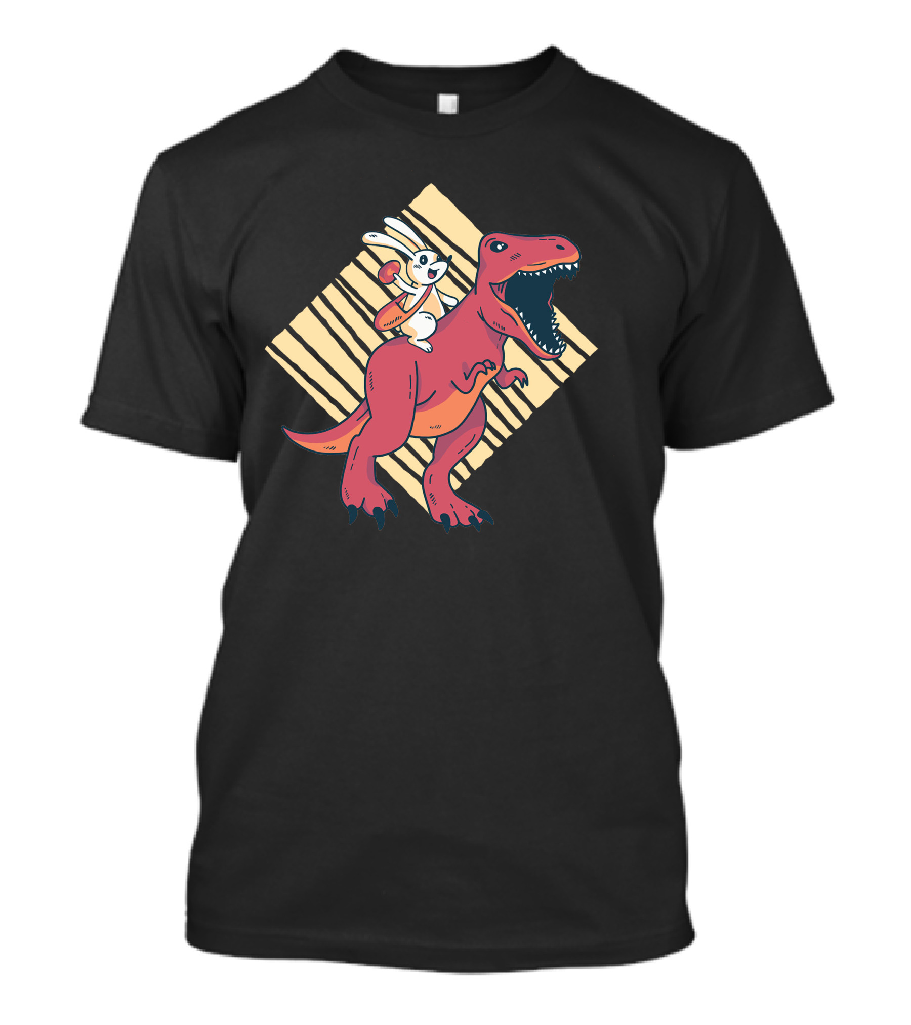 Easter Bunny Riding Dinosaur T-Shirt