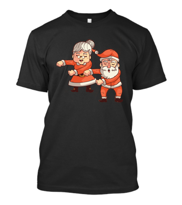 Flossing Mr And Mrs Claus Christmas Dance T-Shirt