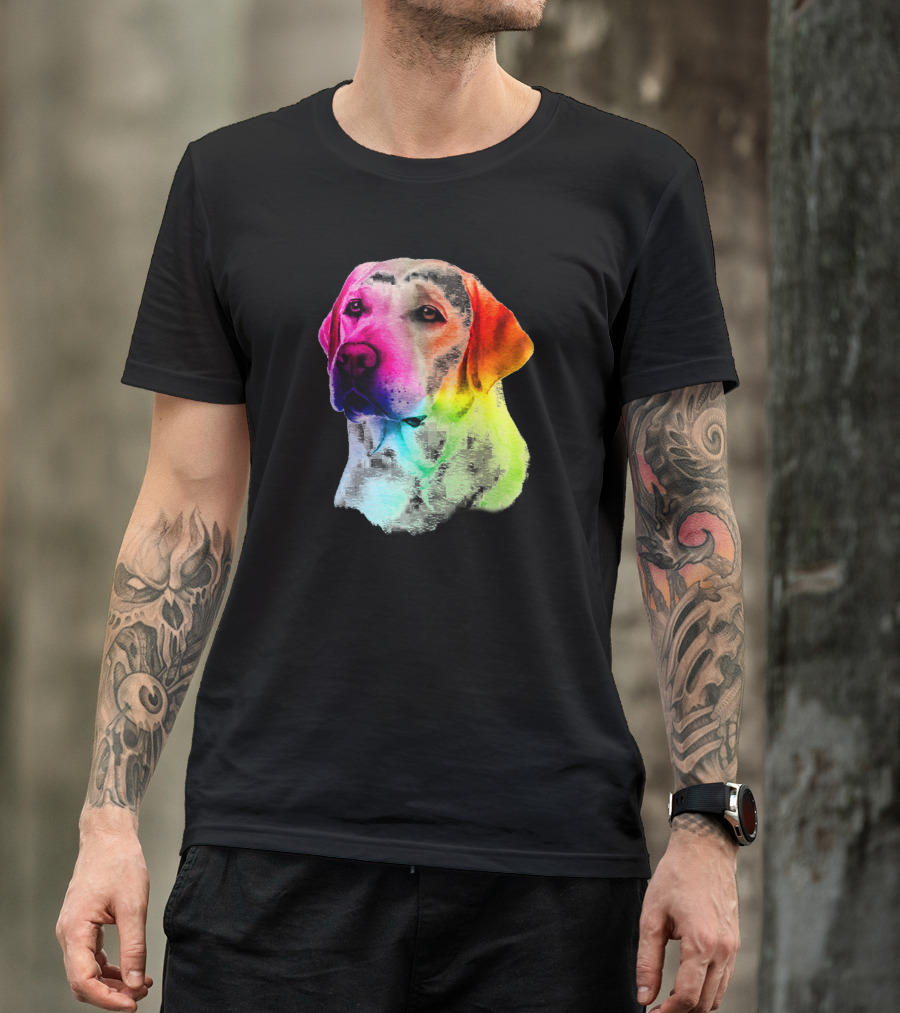 Golden Dog Pride Rainbow Colors T-Shirt