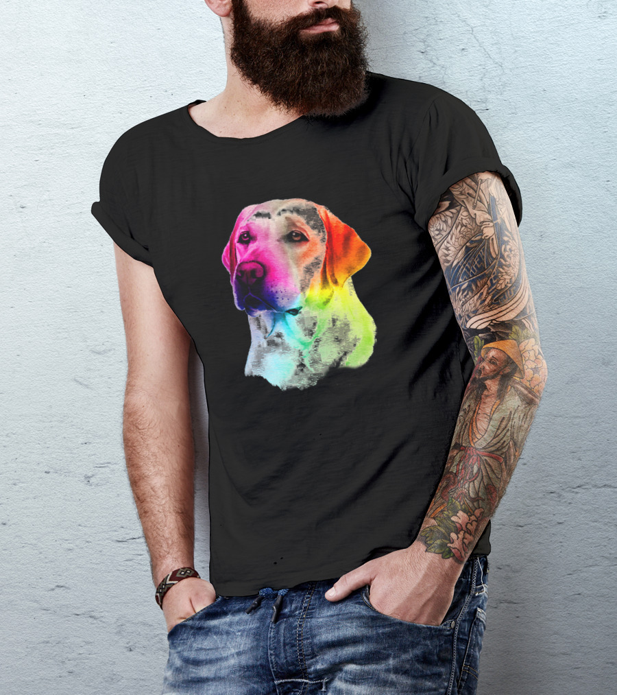 Golden Dog Pride Rainbow Colors T-Shirt