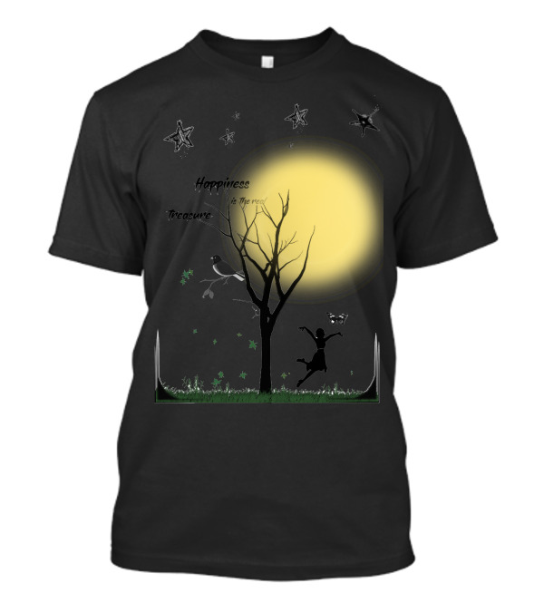 Happiness Is The Real Treasure Under The Moon And Stars T-Shirt