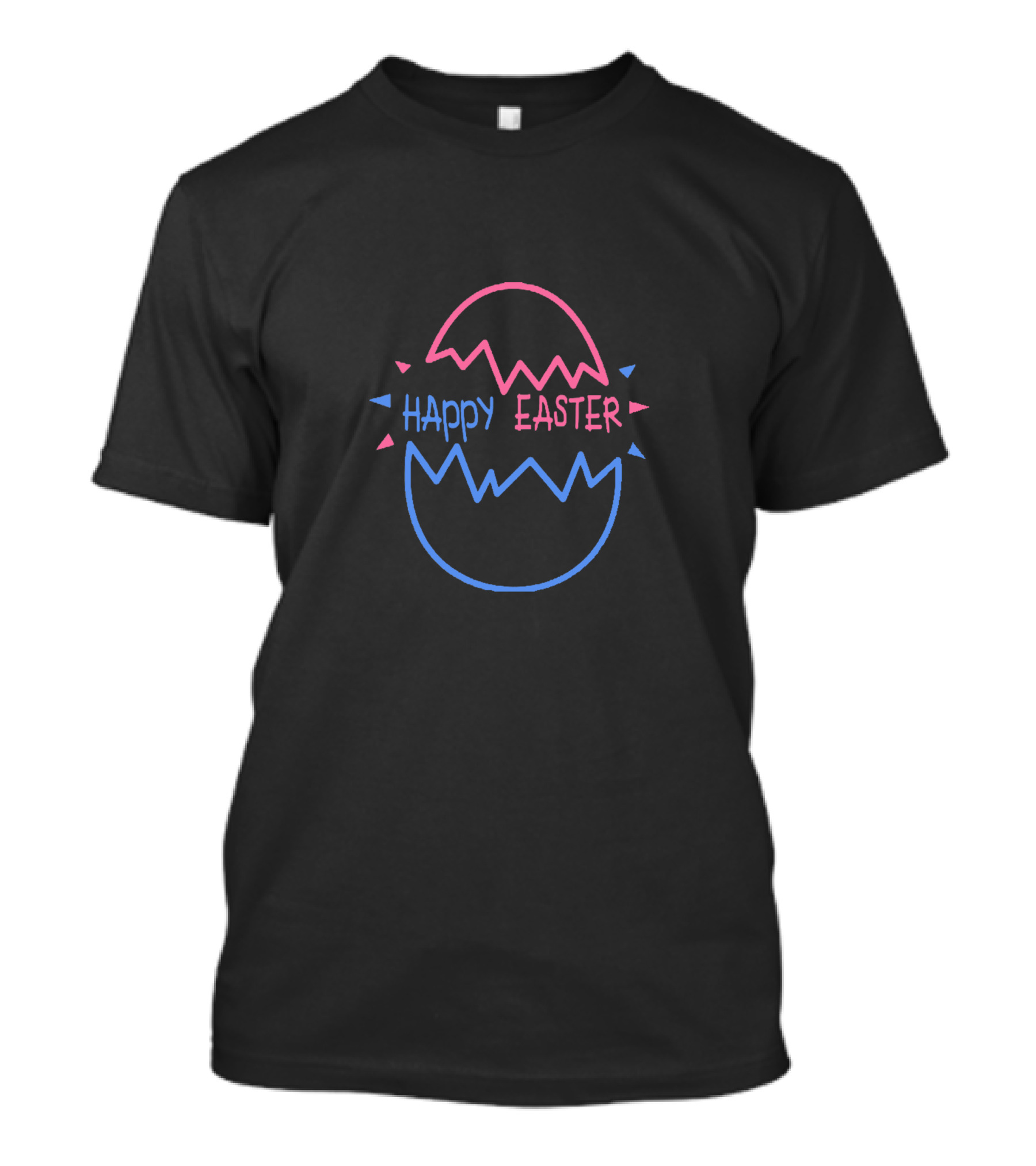 Happy Easter Colorful Egg Outline T-Shirt