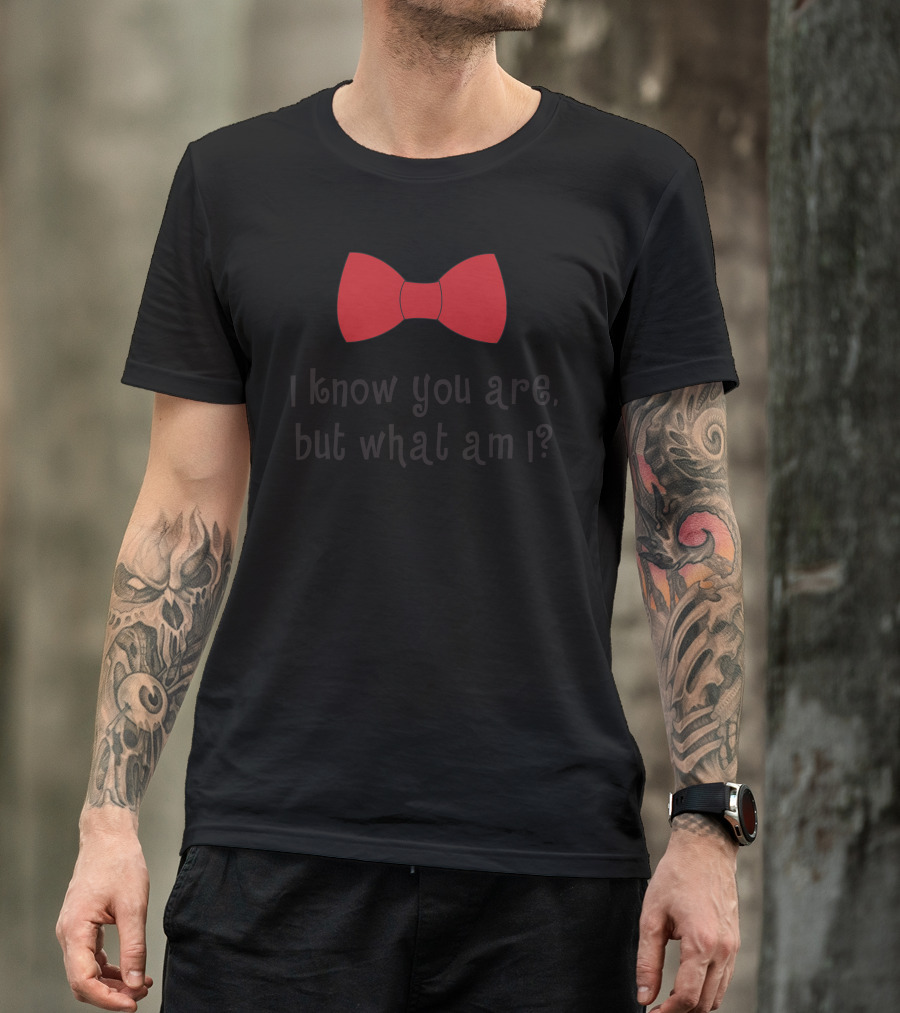 I Know You Are But What Am I Red Bow Tie T-Shirt
