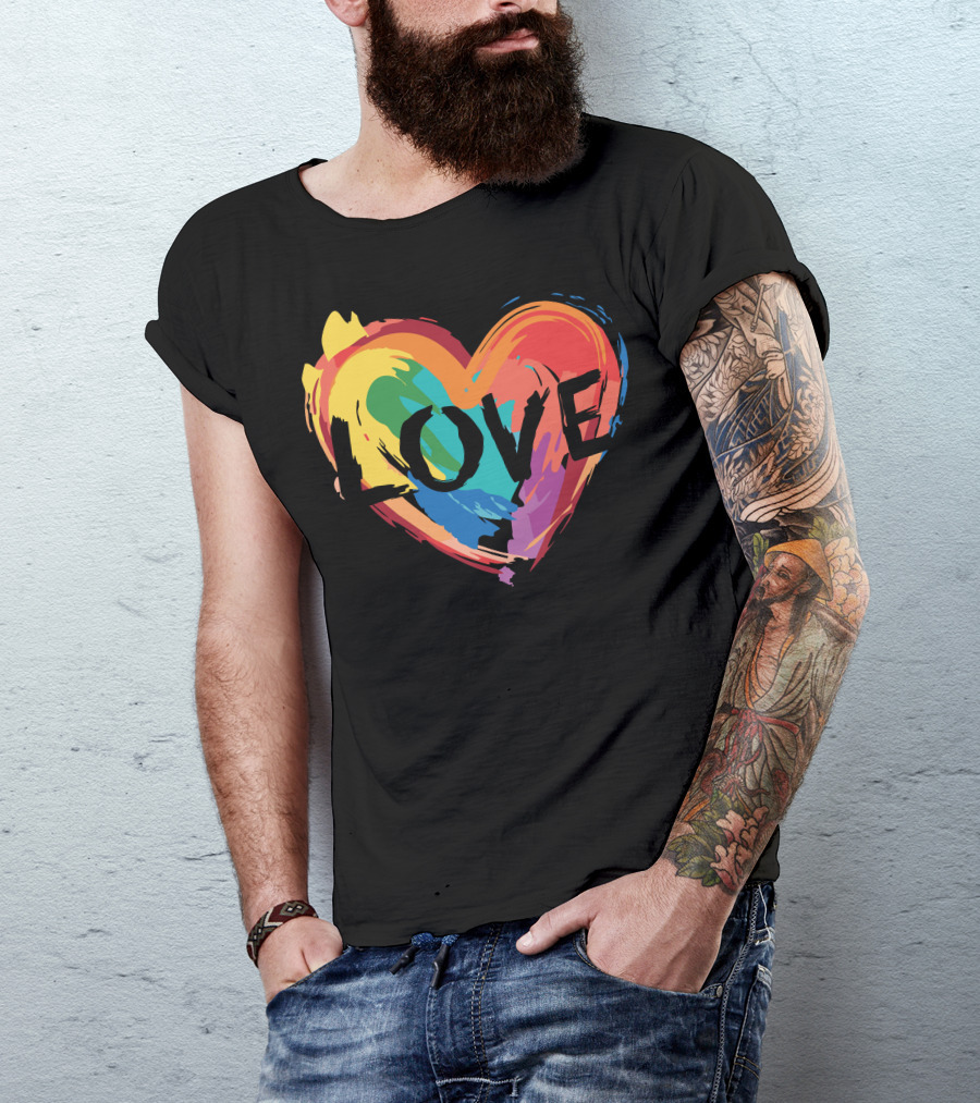 Love Rainbow Heart T-Shirt