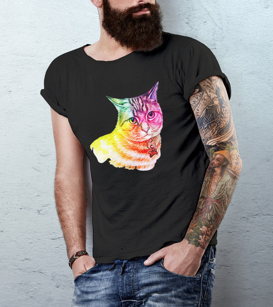 Munchkin Cat Pride Rainbow Colors T-Shirt