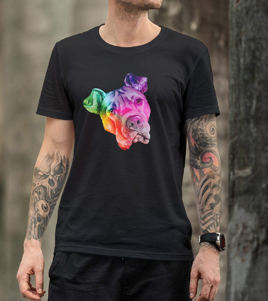 Pitbull Rainbow Pride LGBT T-Shirt