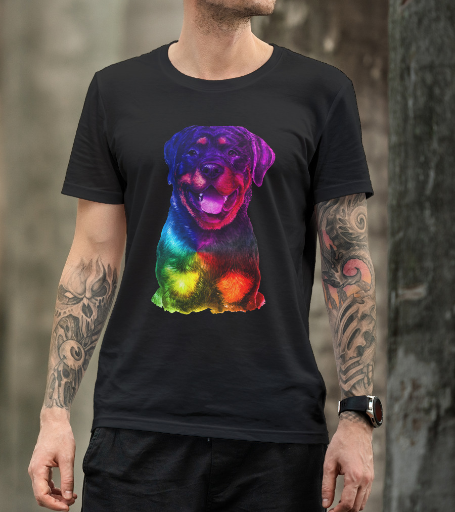 Rottweiler Pride Rainbow Colors T-Shirt