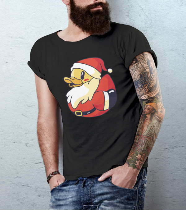 Santa Claus Rubber Duck Festive Christmas T-Shirt