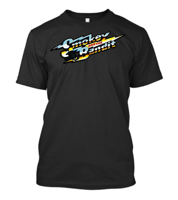 Smokey And The Bandit Retro Style Text With Car T-Shirt
