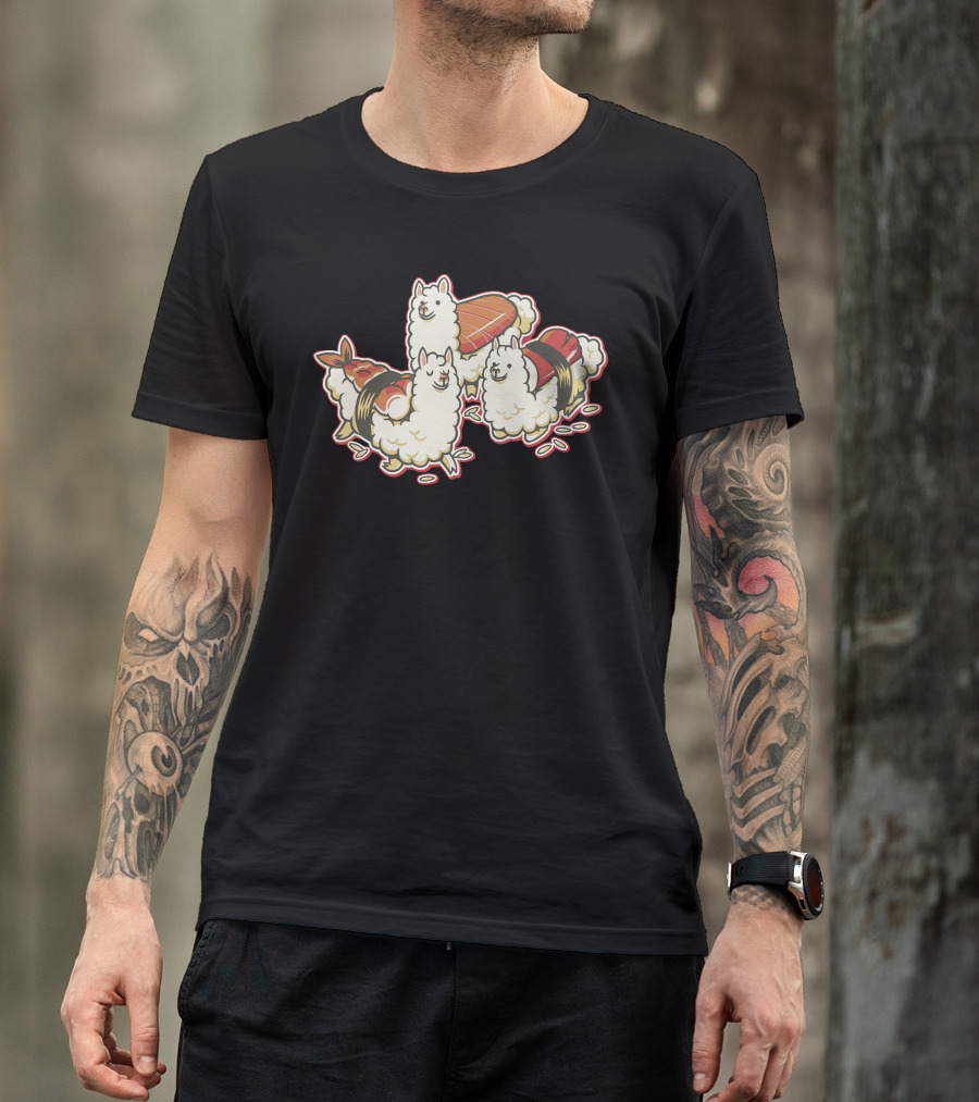Alpaca Sushi Nigiri Trio Delight T-Shirt