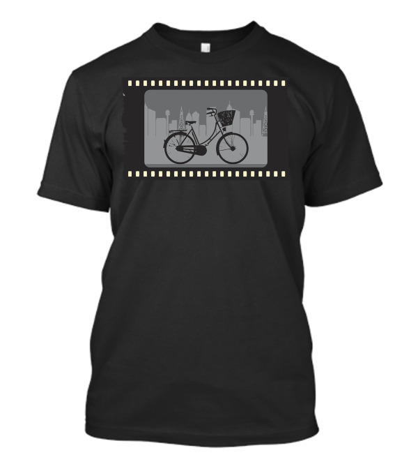 City Skyline Bike Filmstrip T-Shirt