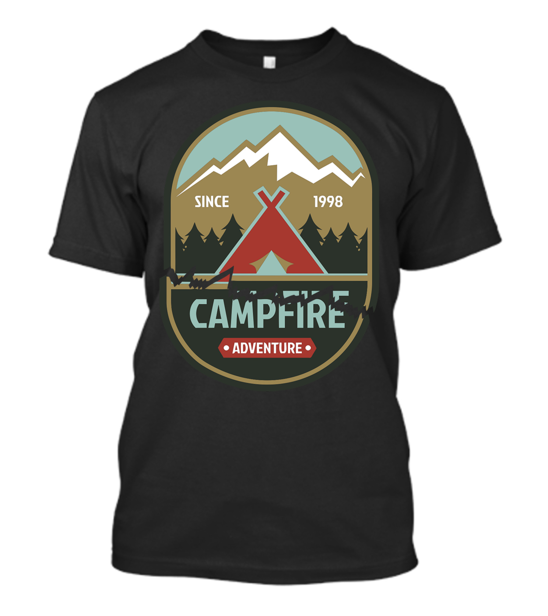 Campfire Adventure Since 1998 Camper New III T-Shirt