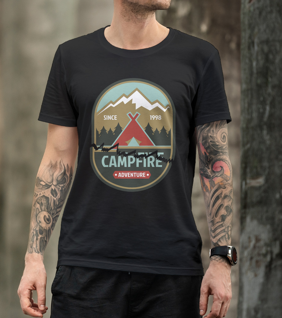 Campfire Adventure Since 1998 Camper New III T-Shirt