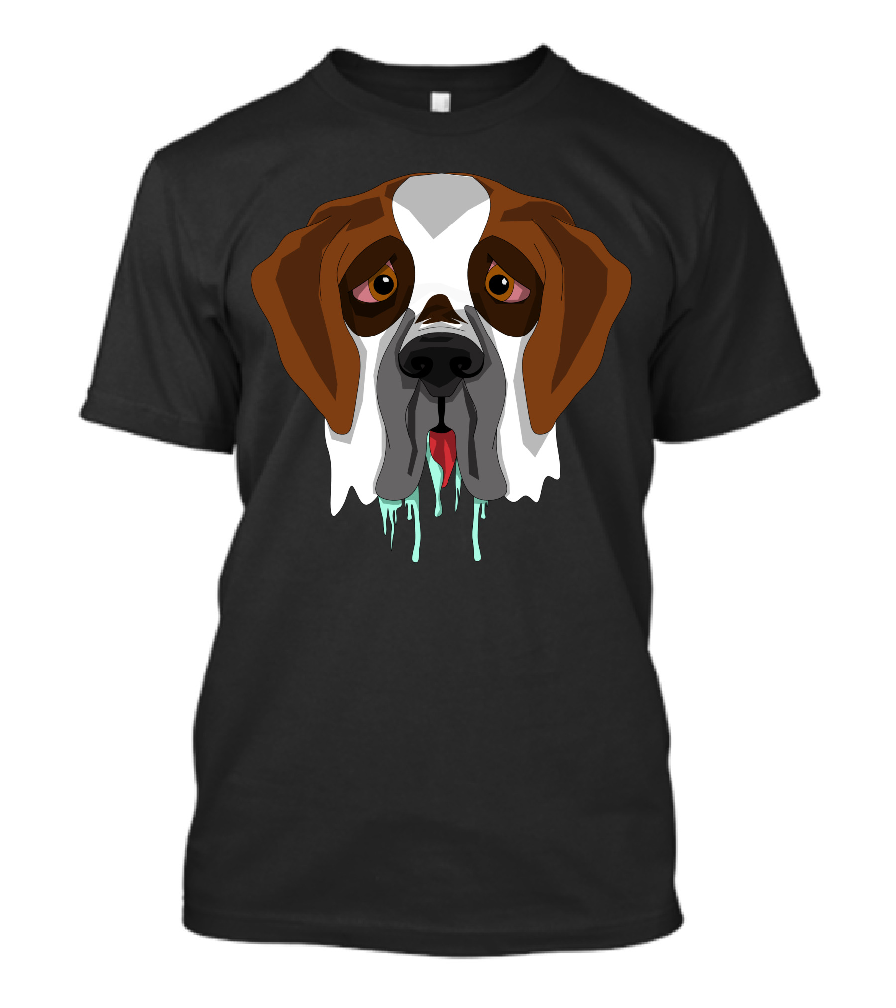 Cute Dog Dripping St. Bernard Puppy Face T-Shirt