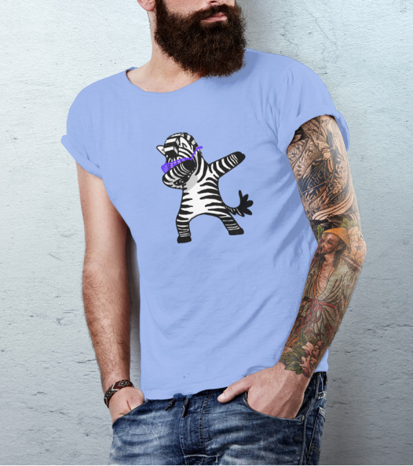 Dabbing Zebra Dab Hip Hop Funny Magic Dance Moves T-Shirt