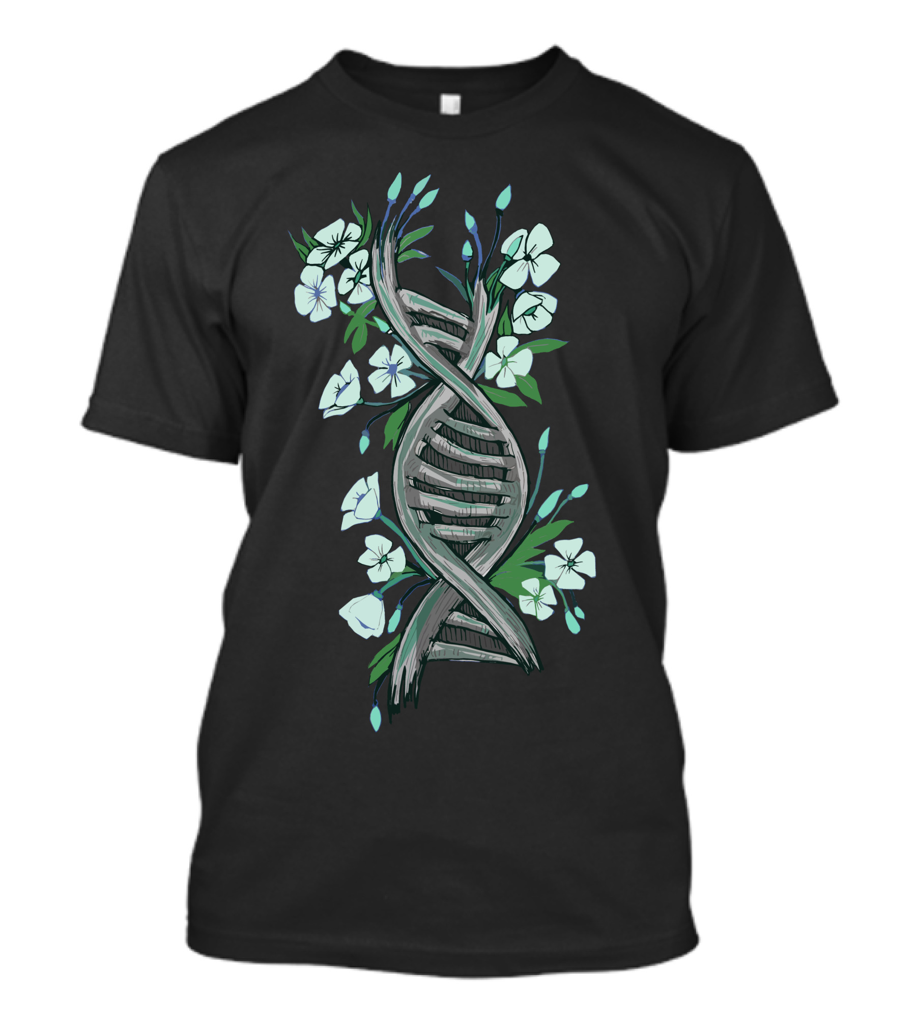 DNA Floral Twist Blossoming Helix T-Shirt