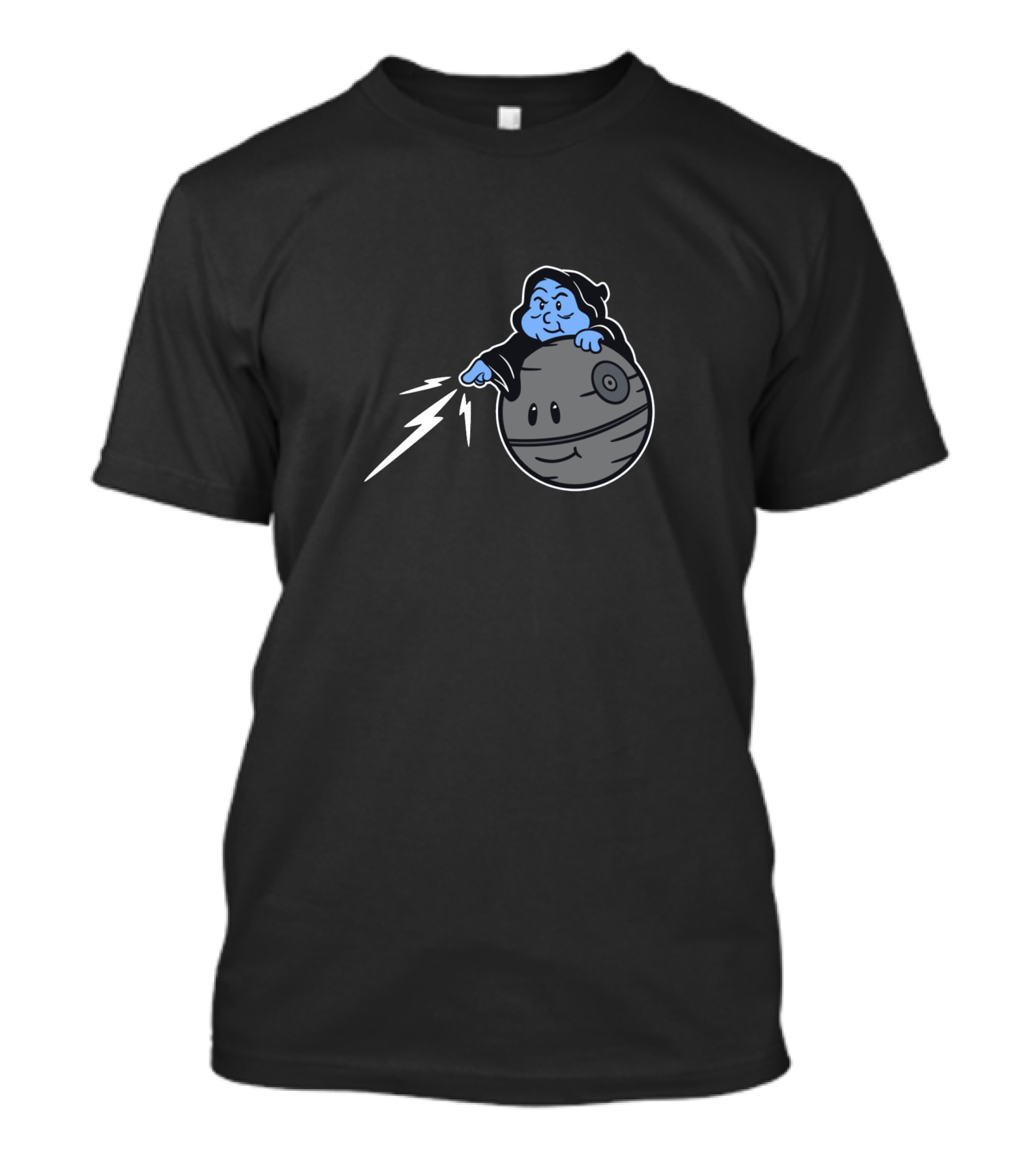 Emperor Lakitu Riding Death Star With Lightning Bolt T-Shirt