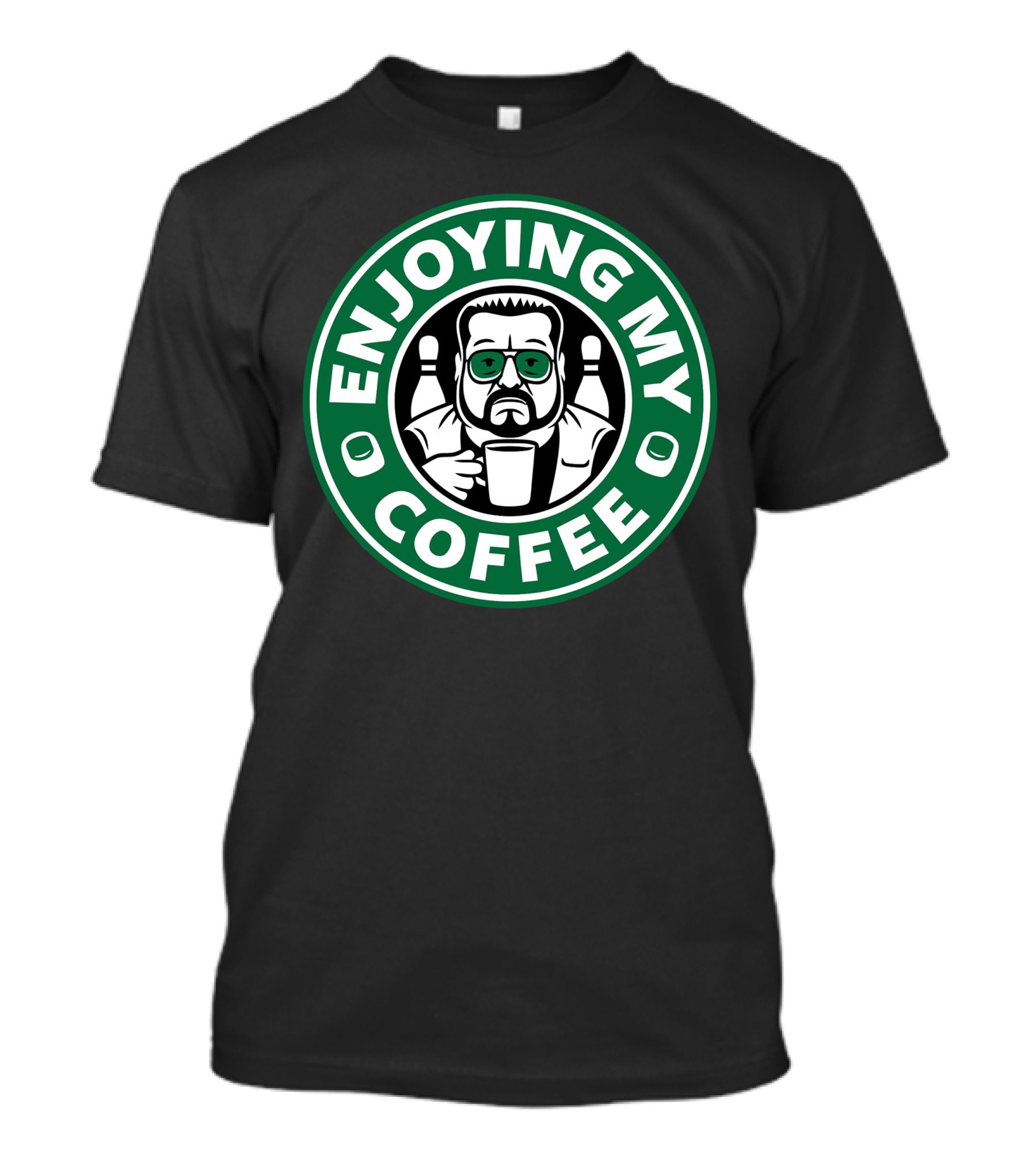 Enjoying My Coffee Iconic Beard And Glasses Circle T-Shirt