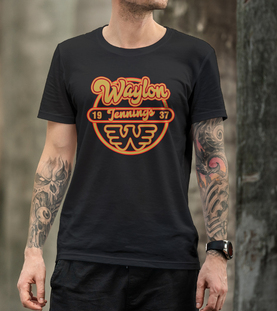 Waylon Jennings 1937 Flying W Emblem T-Shirt