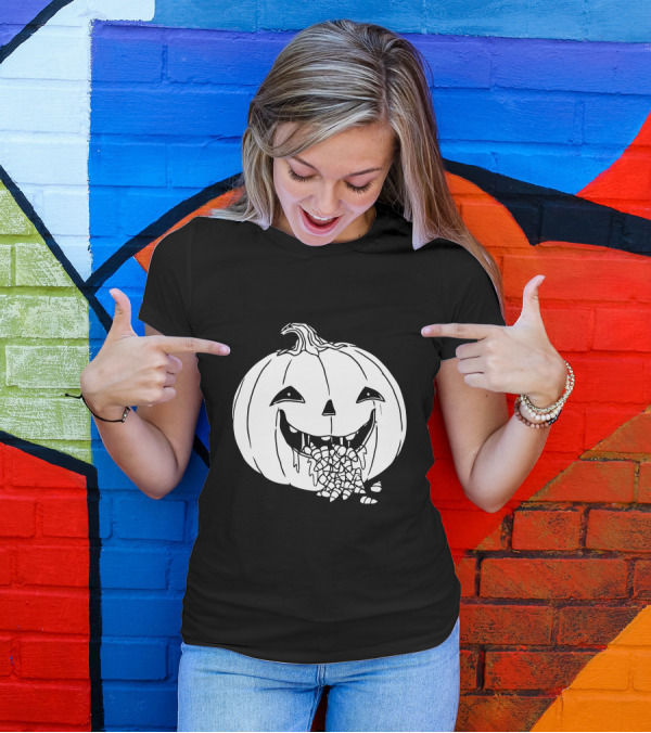 Halloween Hangover Pumpkin Vomiting Candy Corn T-Shirt