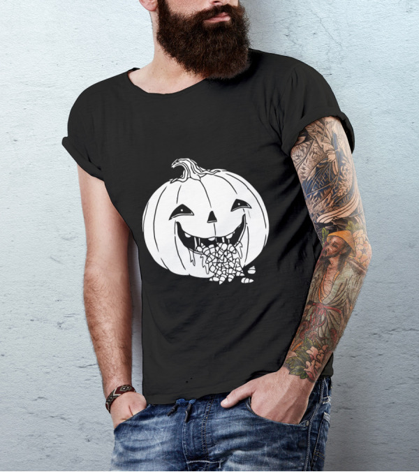 Halloween Hangover Pumpkin Vomiting Candy Corn T-Shirt