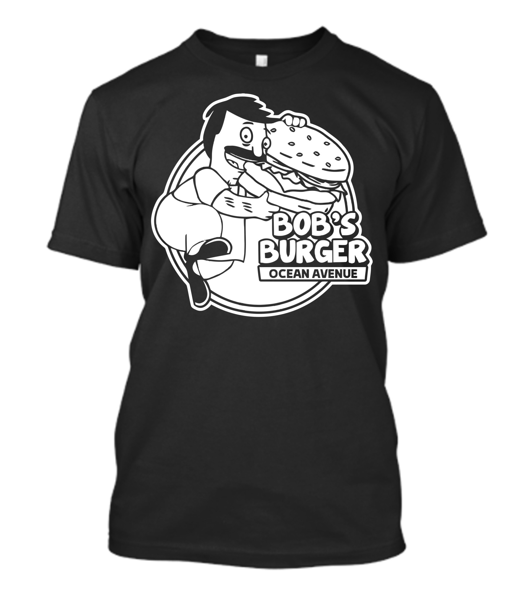 Bob's Burger Ocean Avenue Restaurant Logo Burger T-Shirt