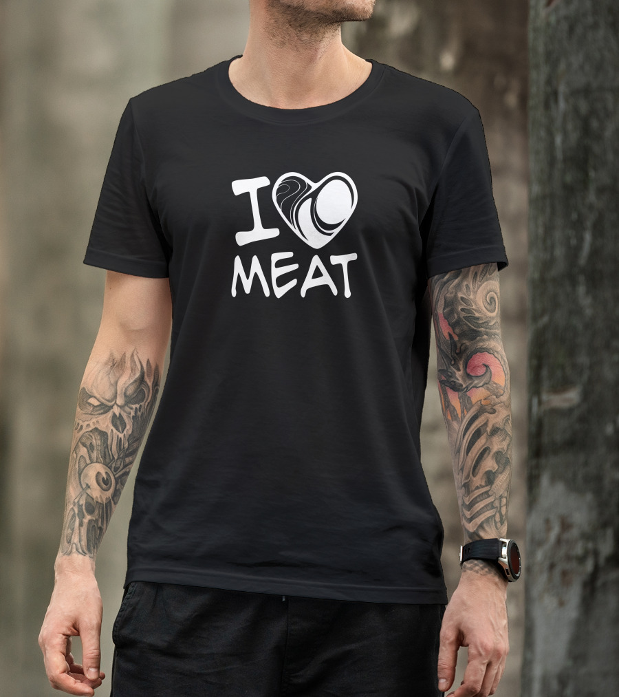I Love Meat Steak Heart T-Shirt