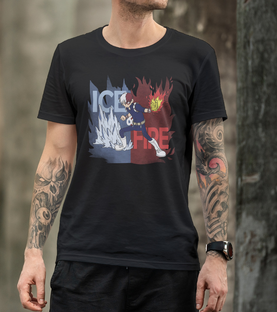 Todoroki Shoto Ice And Fire Quirk My Hero Academia T-Shirt