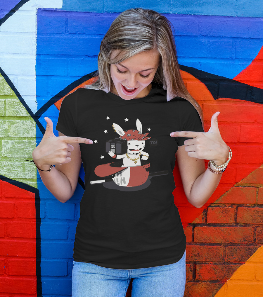 Magic From The Ghetto Rabbit With Boombox And Bandana T-Shirt