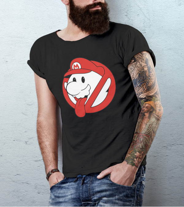 Ghostbuster Mario Boo Crossover T-Shirt