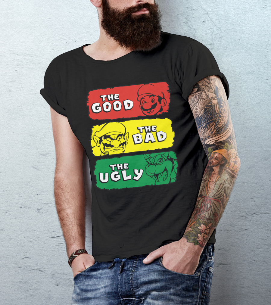 The Good The Bad The Ugly Mario Western T-Shirt