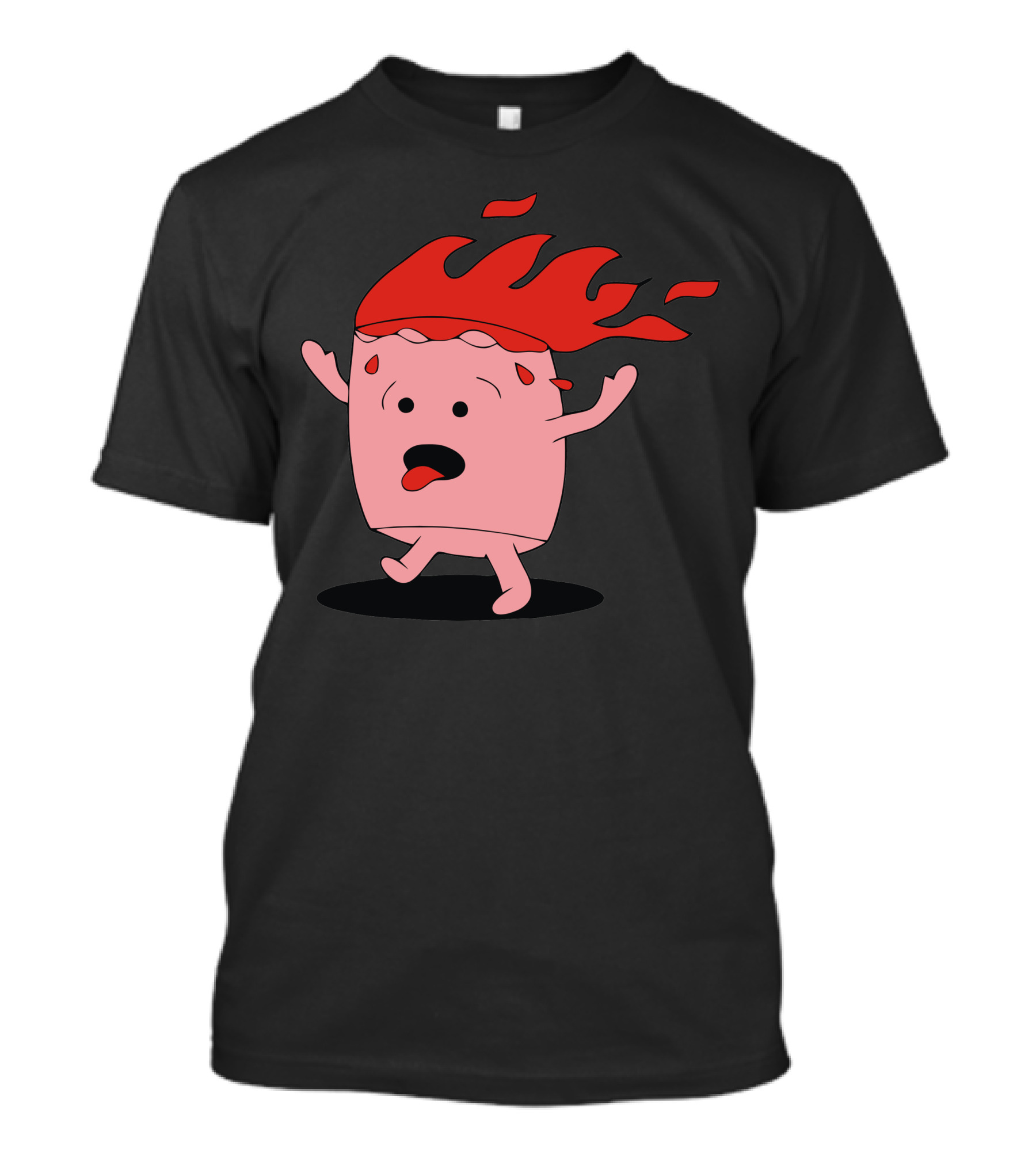 Marshmallow Prend Feu Cute Cartoon On Fire T-Shirt