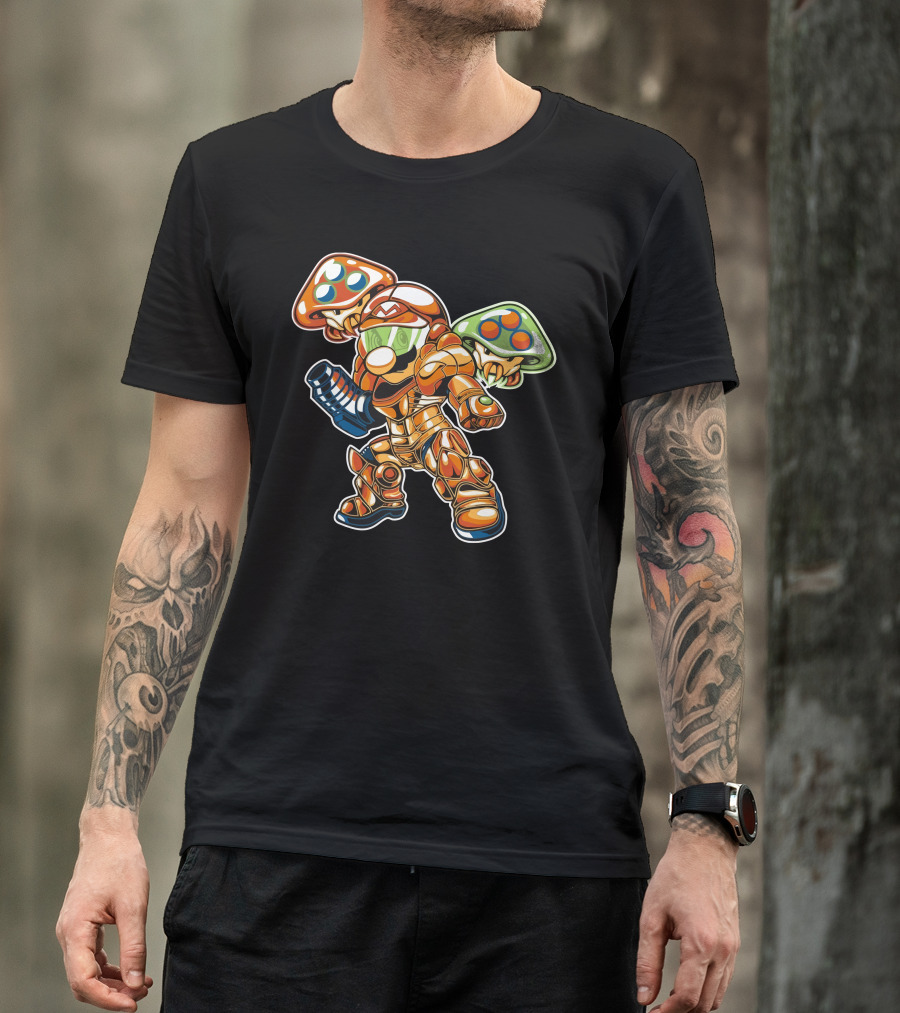 Martroid Fusion Mashup Mushroom Warrior T-Shirt