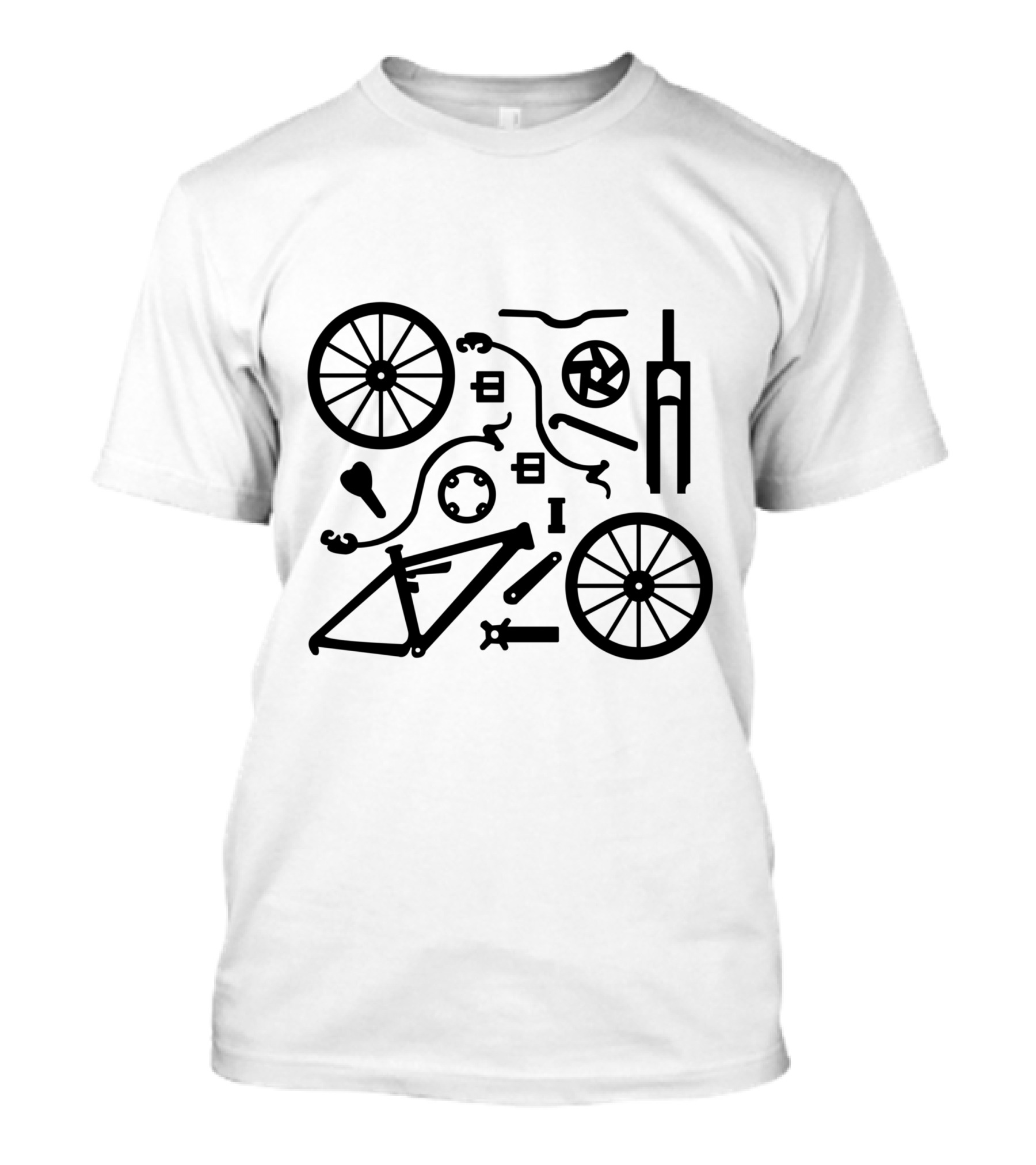 Bike Parts Airfix Model Full Suspension Elements Mens T-Shirt