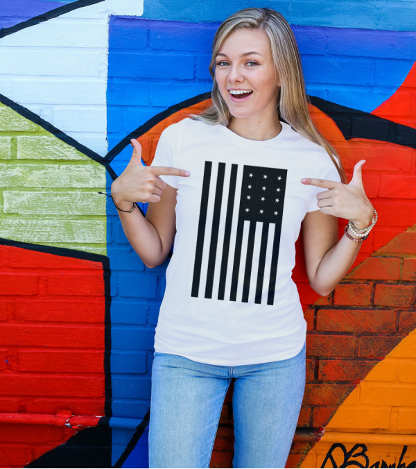 Black Flag 12 Stars Black American Civil Rights Southerncartel T-Shirt