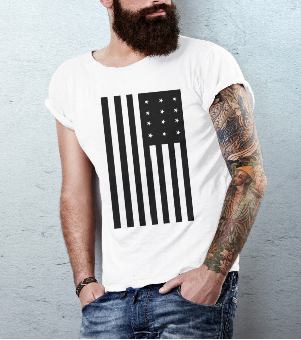 Black Flag 12 Stars Black American Civil Rights Southerncartel T-Shirt