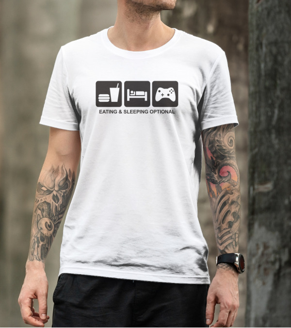 Eating And Sleeping Optional Eat Sleep Game T-Shirt
