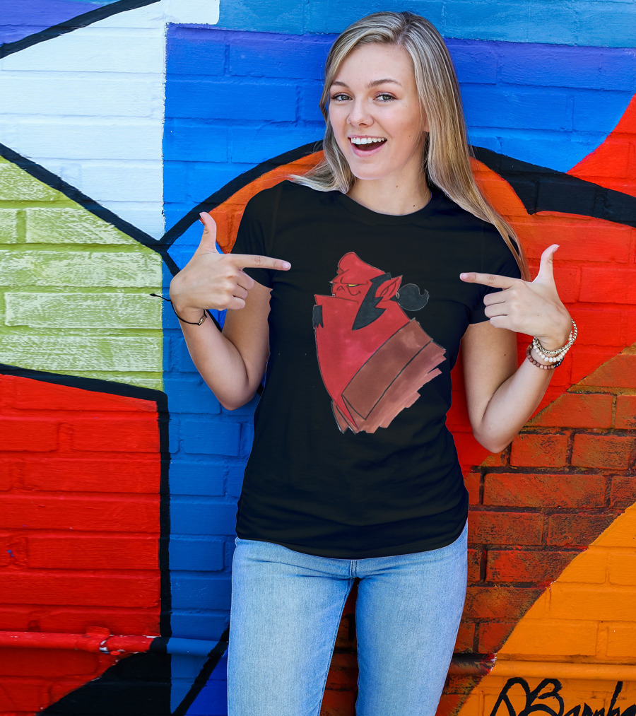 Hellboy Cartoon Style Large Head T-Shirt