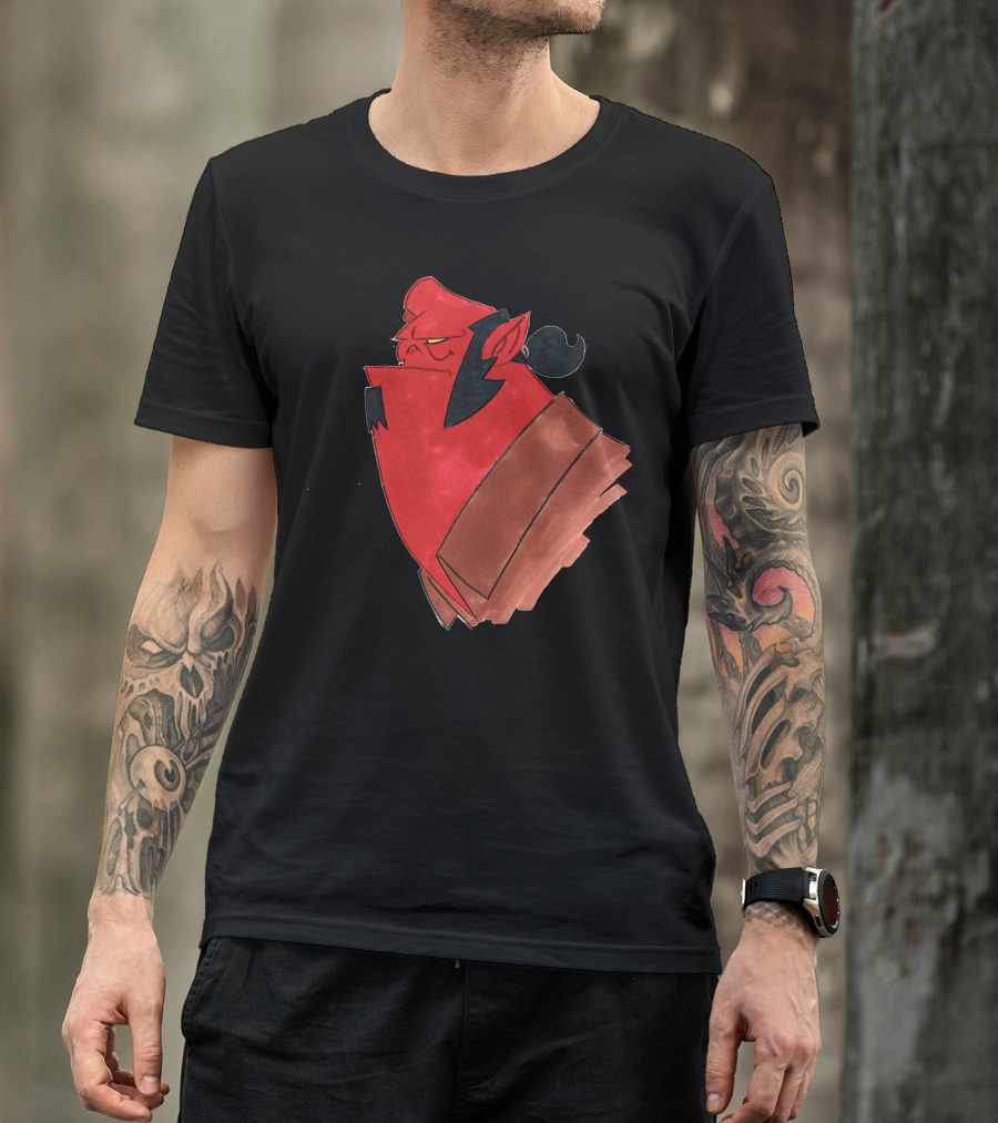 Hellboy Cartoon Style Large Head T-Shirt