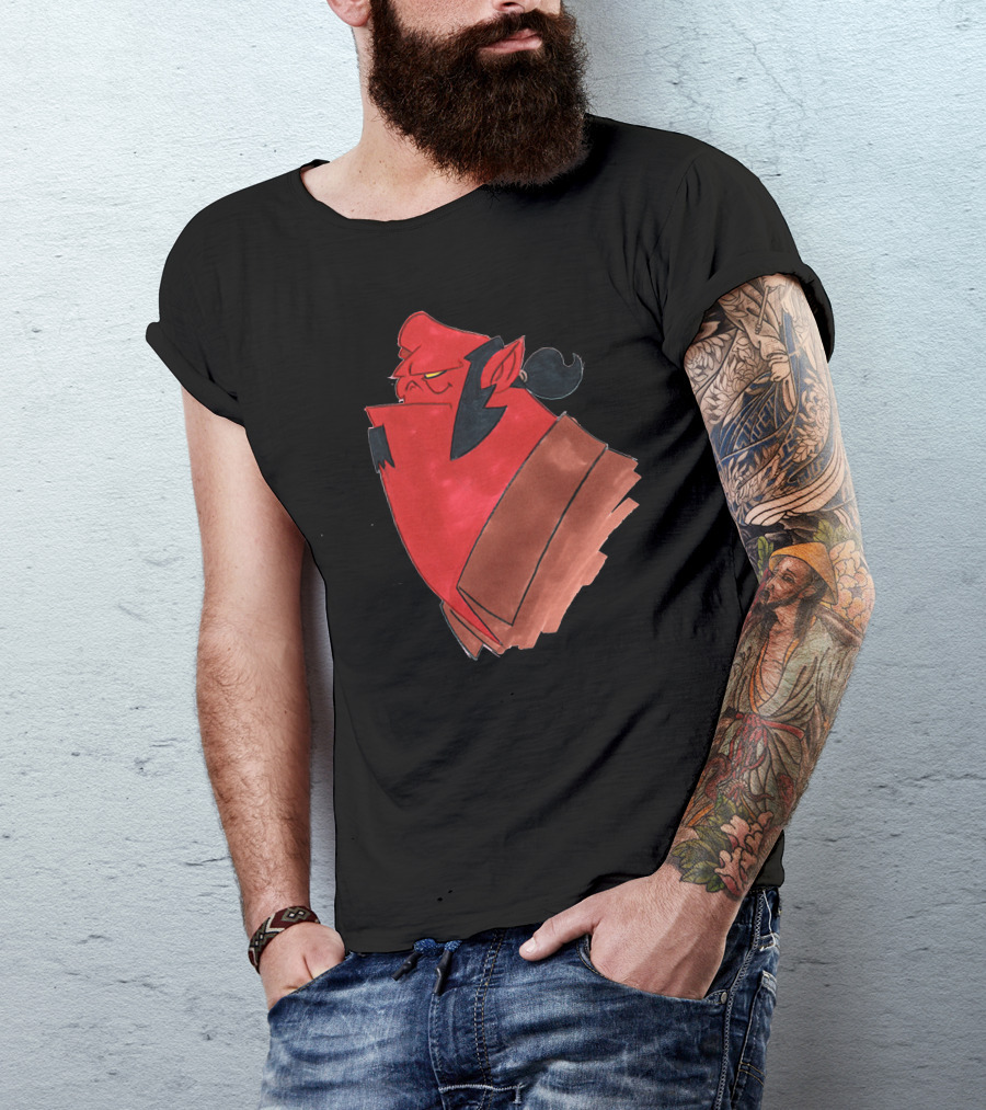 Hellboy Cartoon Style Large Head T-Shirt