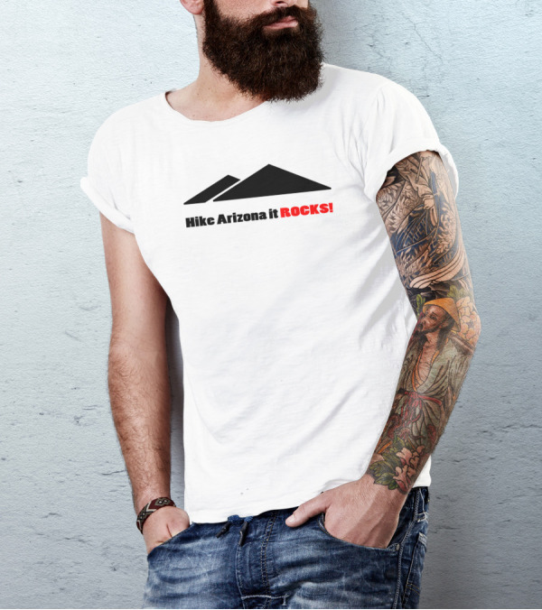 Hike Arizona It ROCKS Mountain Shape T-Shirt