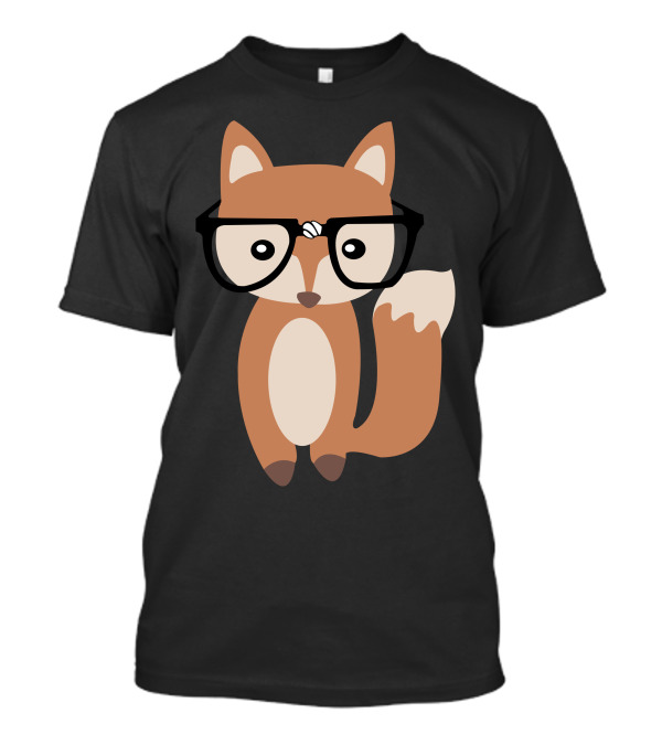 Stylish Fox Baby With Glasses Hipster Charm T-Shirt