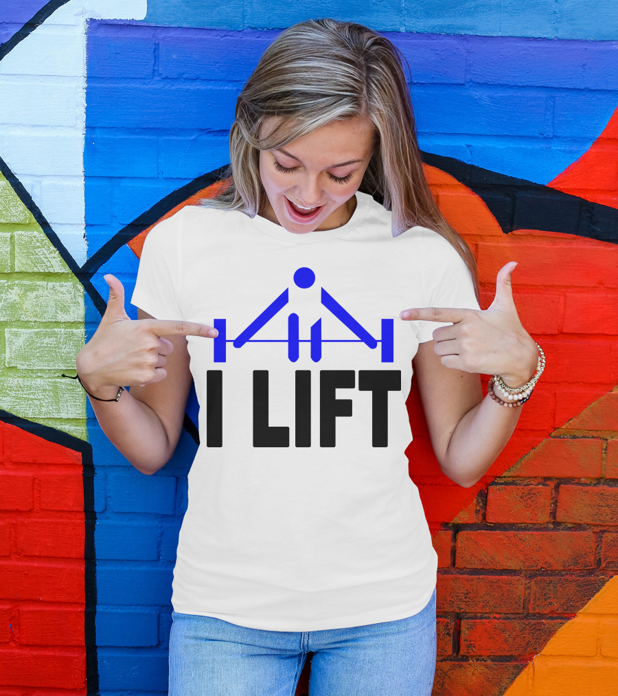 I Lift Barbell Icon Bodybuilding Fitness Enthusiast T-Shirt